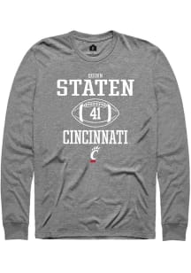 Quinn Staten  Cincinnati Bearcats Graphite Rally NIL Sport Icon Long Sleeve T Shirt