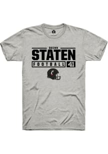 Quinn Staten  Cincinnati Bearcats Ash Rally NIL Stacked Box Short Sleeve T Shirt