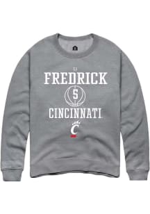 Cj Fredrick  Rally Cincinnati Bearcats Mens Graphite NIL Sport Icon Long Sleeve Crew Sweatshirt