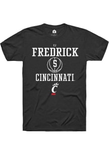 Cj Fredrick  Cincinnati Bearcats Black Rally NIL Sport Icon Short Sleeve T Shirt