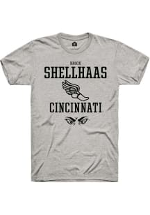 Brock Shellhaas  Cincinnati Bearcats Ash Rally NIL Sport Icon Short Sleeve T Shirt