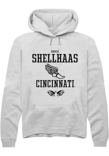 Brock Shellhaas Rally Mens White Cincinnati Bearcats NIL Sport Icon Hooded Sweatshirt