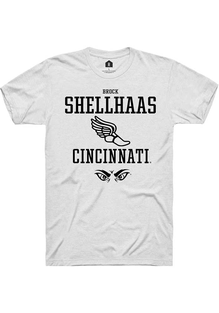 Brock Shellhaas Cincinnati Bearcats White Rally NIL Sport Icon Short Sleeve T Shirt