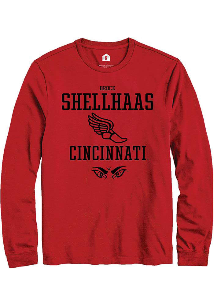 Brock Shellhaas Cincinnati Bearcats Red Rally NIL Sport Icon Long Sleeve T Shirt
