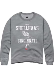 Brock Shellhaas Rally Mens Graphite Cincinnati Bearcats NIL Sport Icon Crew Sweatshirt