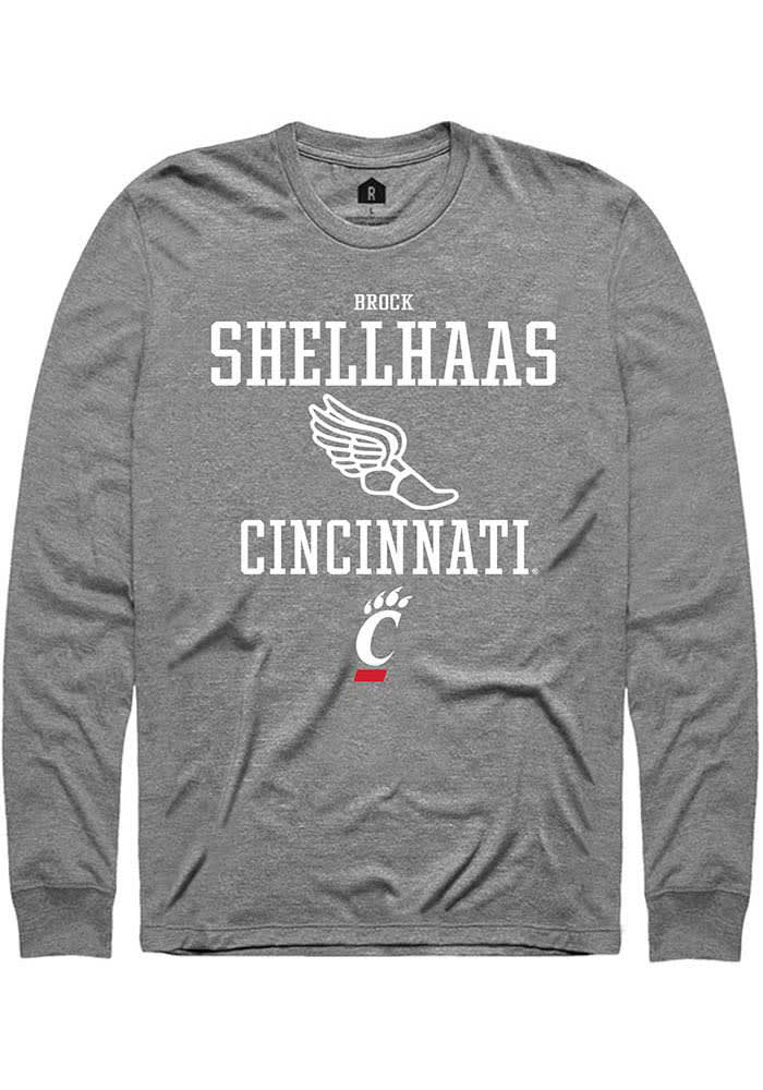 Brock Shellhaas Cincinnati Bearcats Graphite Rally NIL Sport Icon Long Sleeve T Shirt