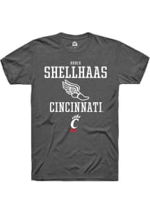 Brock Shellhaas  Cincinnati Bearcats Dark Grey Rally NIL Sport Icon Short Sleeve T Shirt