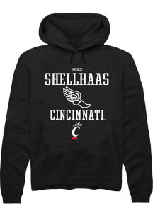 Brock Shellhaas Rally Mens Black Cincinnati Bearcats NIL Sport Icon Hooded Sweatshirt