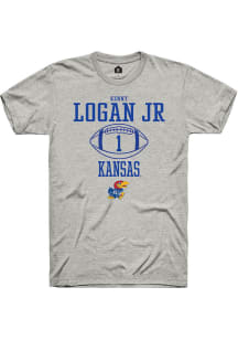 Kenny Logan Jr.  Kansas Jayhawks Ash Rally NIL Sport Icon Short Sleeve T Shirt