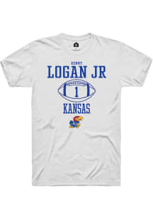 Kenny Logan Jr.  Kansas Jayhawks White Rally NIL Sport Icon Short Sleeve T Shirt