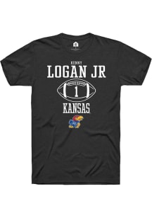 Kenny Logan Jr.  Kansas Jayhawks Black Rally NIL Sport Icon Short Sleeve T Shirt