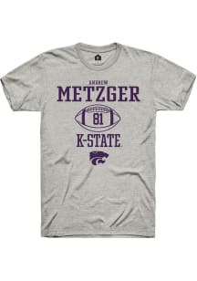 Andrew Metzger Ash K-State Wildcats NIL Sport Icon Short Sleeve T Shirt