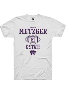 Andrew Metzger White K-State Wildcats NIL Sport Icon Short Sleeve T Shirt