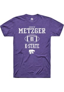 Andrew Metzger Purple K-State Wildcats NIL Sport Icon Short Sleeve T Shirt