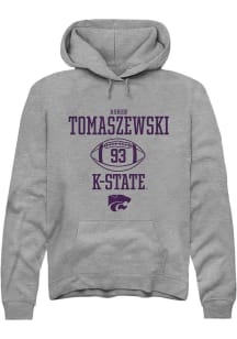 Asher Tomaszewski Rally Mens Graphite K-State Wildcats NIL Sport Icon Hooded Sweatshirt