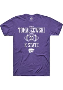 Asher Tomaszewski  K-State Wildcats Purple Rally NIL Sport Icon Short Sleeve T Shirt