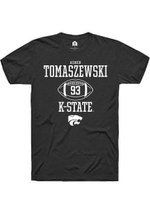 Asher Tomaszewski  K-State Wildcats Black Rally NIL Sport Icon Short Sleeve T Shirt