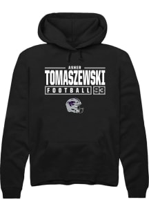 Asher Tomaszewski Rally Mens Black K-State Wildcats NIL Stacked Box Hooded Sweatshirt