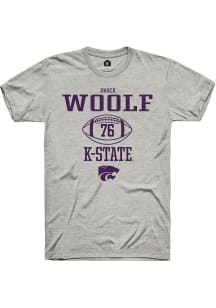 Brock Woolf Ash K-State Wildcats NIL Sport Icon Short Sleeve T Shirt