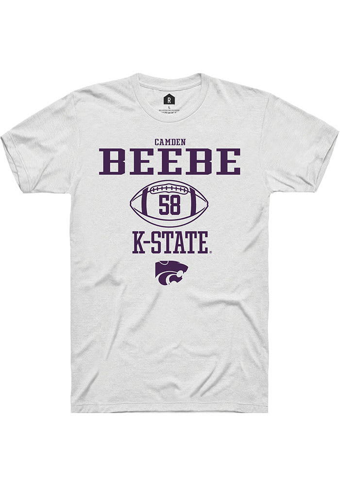Camden Beebe K-State Wildcats White Rally NIL Sport Icon Short Sleeve T Shirt