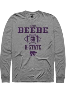 Camden Beebe Rally Mens Graphite K-State Wildcats NIL Sport Icon Tee