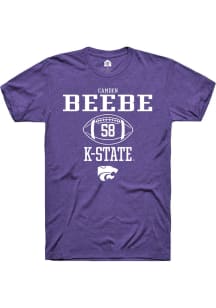 Camden Beebe Purple K-State Wildcats NIL Sport Icon Short Sleeve T Shirt