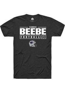 Camden Beebe Black K-State Wildcats NIL Stacked Box Short Sleeve T Shirt