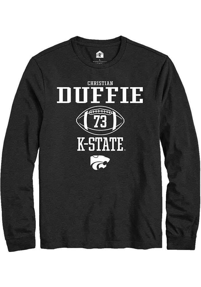 Christian Duffie K-State Wildcats Black Rally NIL Sport Icon Long Sleeve T Shirt