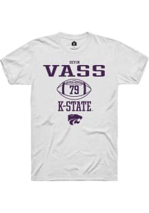 Devin Vass White K-State Wildcats NIL Sport Icon Short Sleeve T Shirt