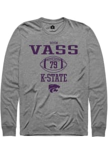 Devin Vass Rally Mens Graphite K-State Wildcats NIL Sport Icon Tee