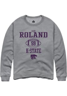 Gabriel Roland Rally Mens Graphite K-State Wildcats NIL Sport Icon Crew Sweatshirt