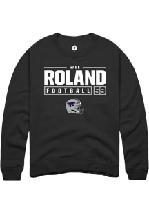 Gabriel Roland Rally Mens Black K-State Wildcats NIL Stacked Box Crew Sweatshirt