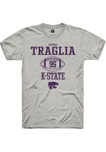 George Traglia  K-State Wildcats Ash Rally NIL Sport Icon Short Sleeve T Shirt