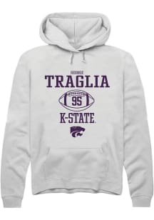 George Traglia Rally Mens White K-State Wildcats NIL Sport Icon Hooded Sweatshirt