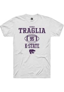 George Traglia  K-State Wildcats White Rally NIL Sport Icon Short Sleeve T Shirt