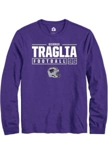 George Traglia  K-State Wildcats Purple Rally NIL Stacked Box Long Sleeve T Shirt