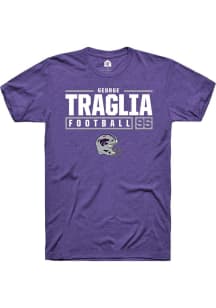 George Traglia  K-State Wildcats Purple Rally NIL Stacked Box Short Sleeve T Shirt