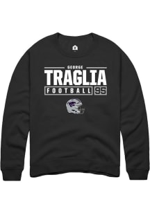 George Traglia Rally Mens Black K-State Wildcats NIL Stacked Box Crew Sweatshirt