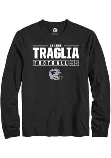 George Traglia  K-State Wildcats Black Rally NIL Stacked Box Long Sleeve T Shirt