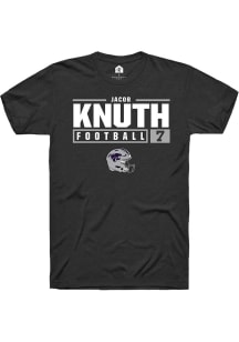 Jacob Knuth Black K-State Wildcats NIL Stacked Box Short Sleeve T Shirt