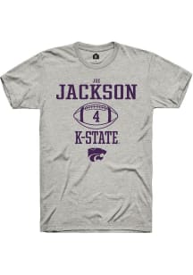 Joe Jackson  K-State Wildcats Ash Rally NIL Sport Icon Short Sleeve T Shirt