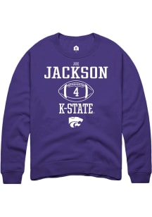 Joe Jackson  Rally K-State Wildcats Mens Purple NIL Sport Icon Long Sleeve Crew Sweatshirt