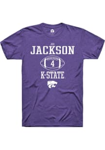 Joe Jackson  K-State Wildcats Purple Rally NIL Sport Icon Short Sleeve T Shirt