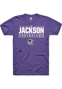 Joe Jackson  K-State Wildcats Purple Rally NIL Stacked Box Short Sleeve T Shirt
