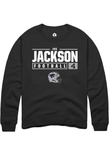 Joe Jackson  Rally K-State Wildcats Mens Black NIL Stacked Box Long Sleeve Crew Sweatshirt