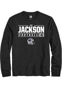 Joe Jackson  K-State Wildcats Black Rally NIL Stacked Box Long Sleeve T Shirt
