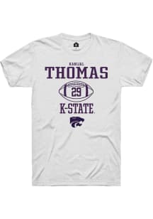 Kanijal Thomas White K-State Wildcats NIL Sport Icon Short Sleeve T Shirt