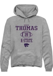 Kanijal Thomas Rally Mens Graphite K-State Wildcats NIL Sport Icon Hooded Sweatshirt