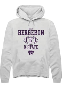 Mikey Bergeron  Rally K-State Wildcats Mens White NIL Sport Icon Long Sleeve Hoodie