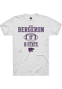 Mikey Bergeron  K-State Wildcats White Rally NIL Sport Icon Short Sleeve T Shirt